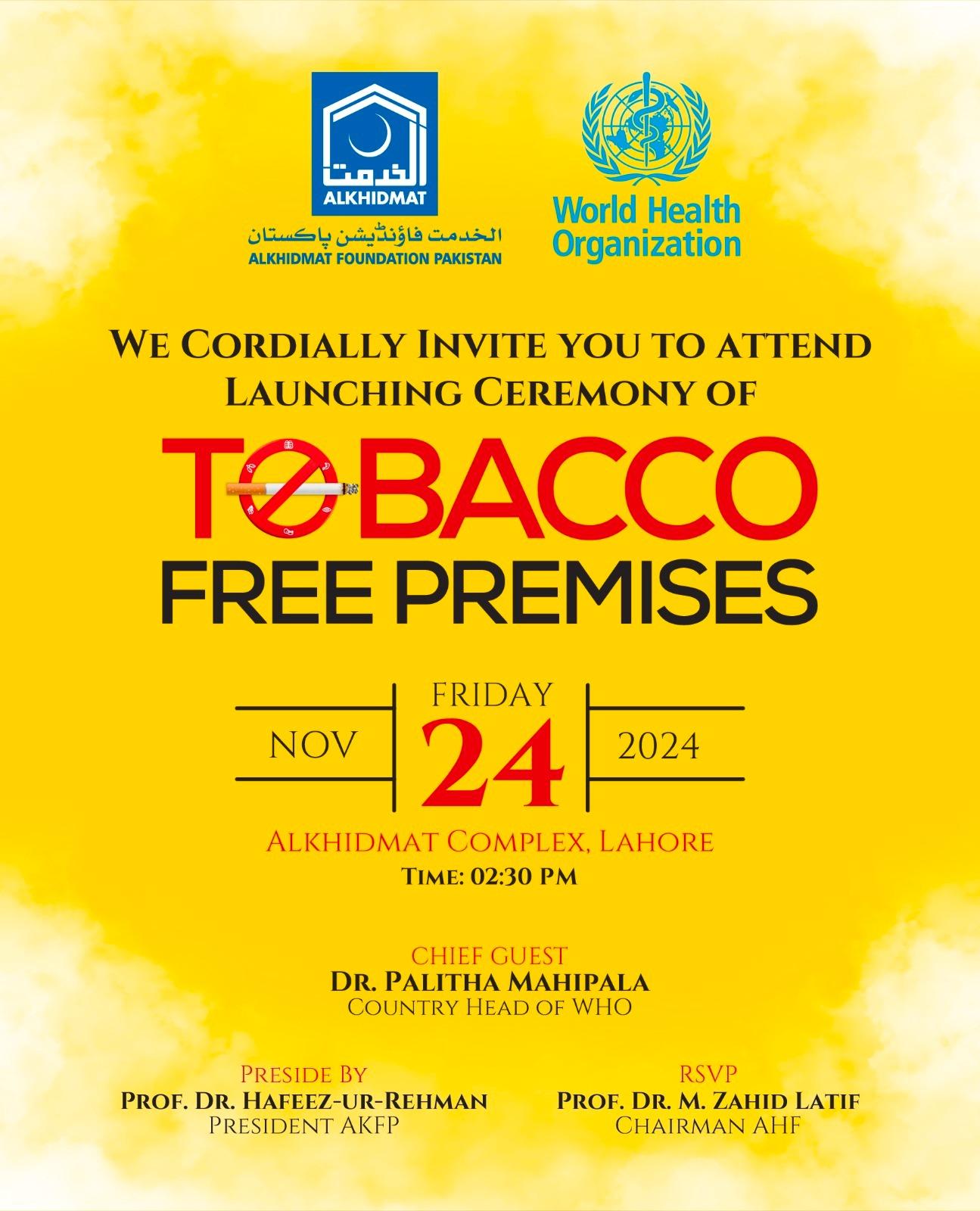No Tobacco - WHO x Alkhidmat  25th November, 2023