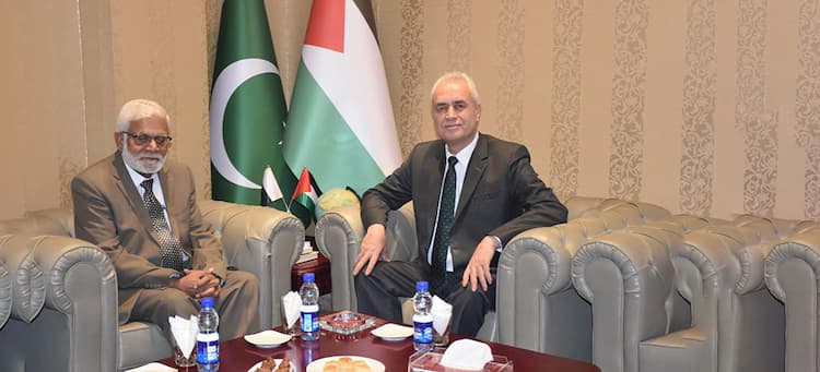 President Alkhidmat Islamabad met with the Ambassador of Palestine