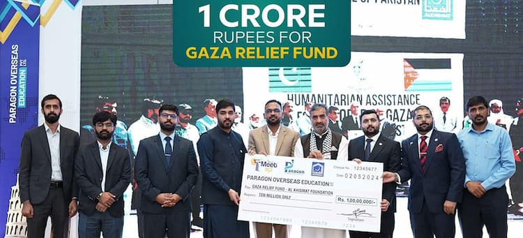 Paragon Overseas Education donated PKR 10 million to Alkhidmat for Gaza