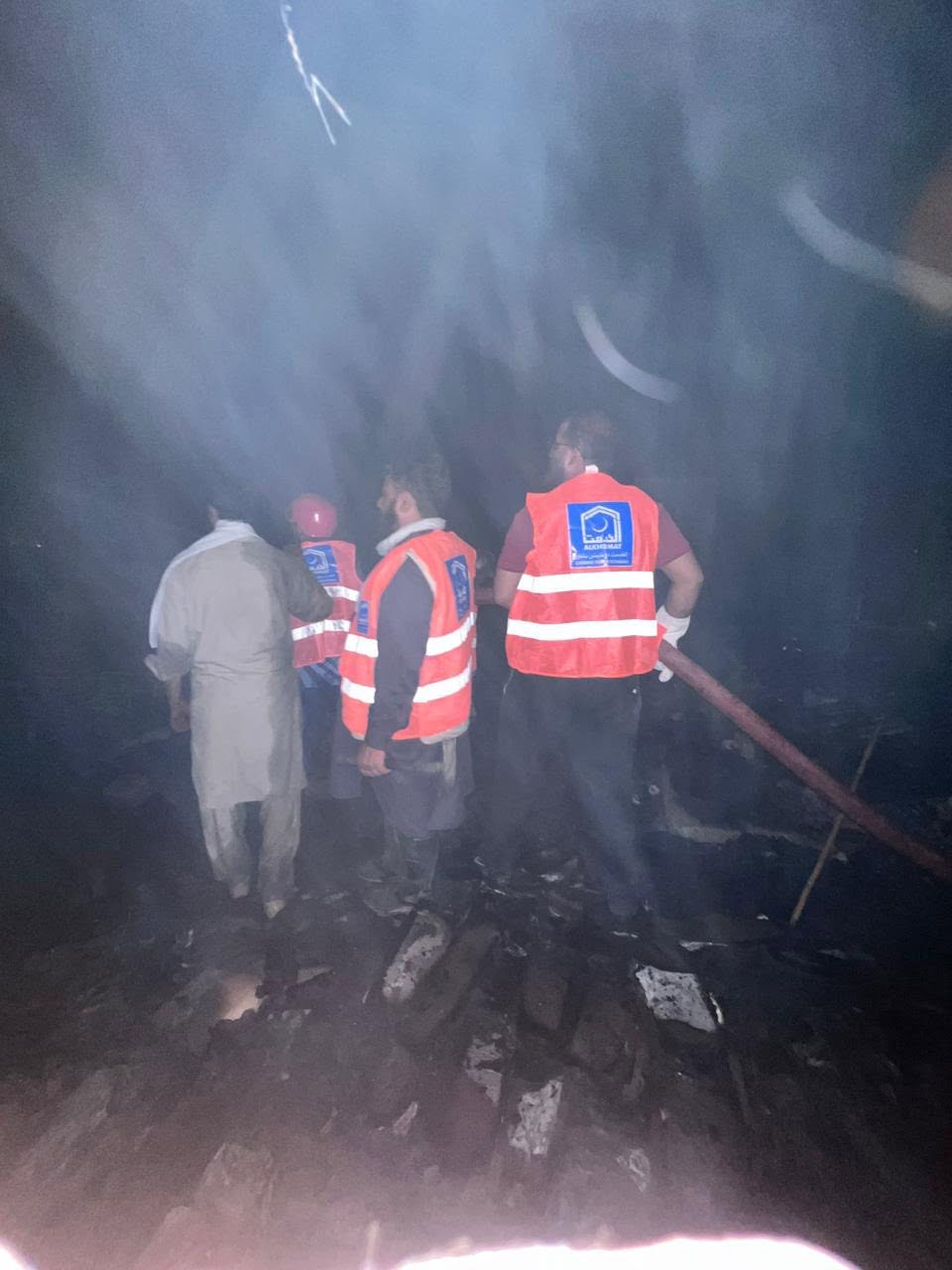 Alkhidmat Teams Join Firefighting Efforts After Nowshera Market Blaze